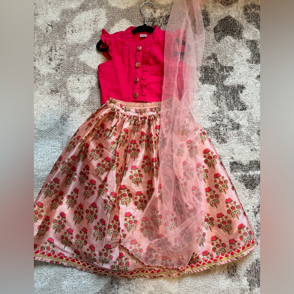 Pink and pastel pink lehenga